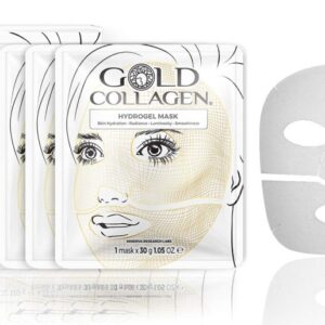 Gold Collagen hidrogelio veido kaukės (Pakuotėje 4 kaukės)