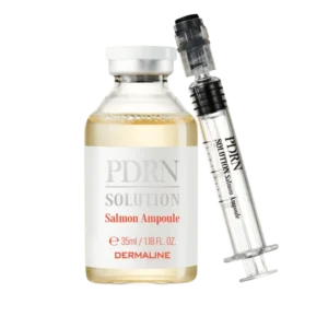 DERMALINE PDRN SOLUTION SALMON AMPOULE dvigubo poveikio regeneruojanti ir stangrinanti ampulė su PDRN, 30 g
