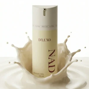 DERMALINE D’LEXO NAD Power Solution Cream energizuojantis, skaistinantis veido kremas su NAD, niacinamidu, pažangiu peptidų kompleksu ir resveratroliu, 100 ml